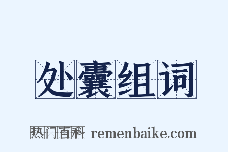 处囊组词是什么意思的图片